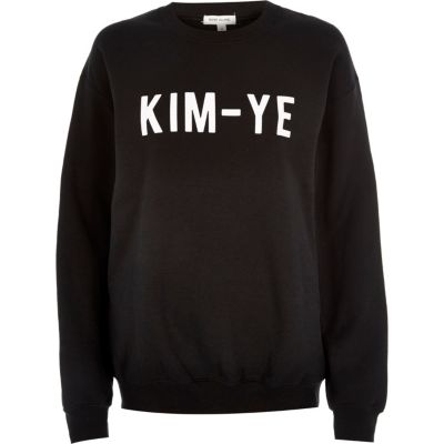 Black Kim-Ye print sweatshirt